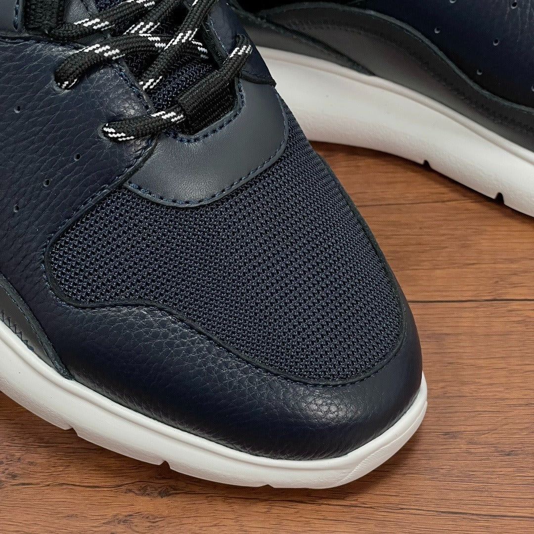 Hogan Sneakers in Pelle e Tessuto Blu Scuro